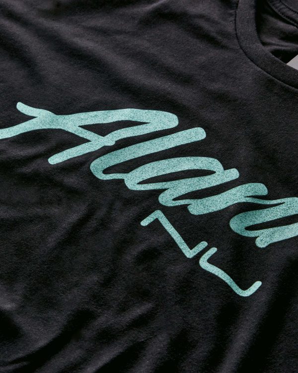 Seafoam On Black T-Shirt - Image 3